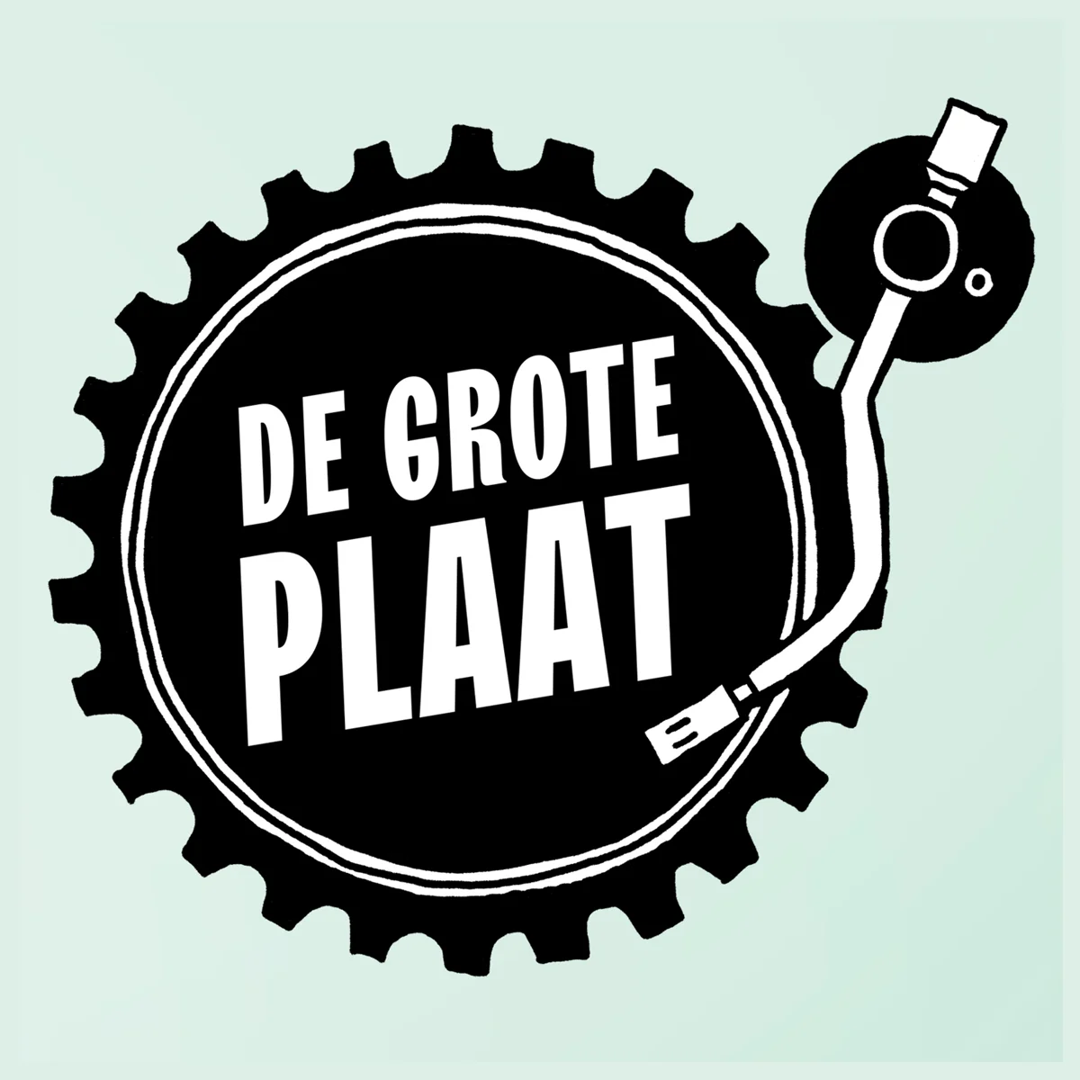 Huisstijl De Grote Plaat, logo voor de wieler- en muziekpodcast van John den Braber en Blaudzun